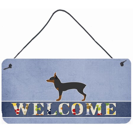 Carolines Treasures Toy Fox Terrier Welcome Wall or Door Hanging Prints BB5491DS812